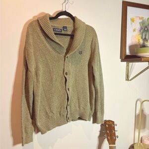 Chaps Green Cardigan Sweater